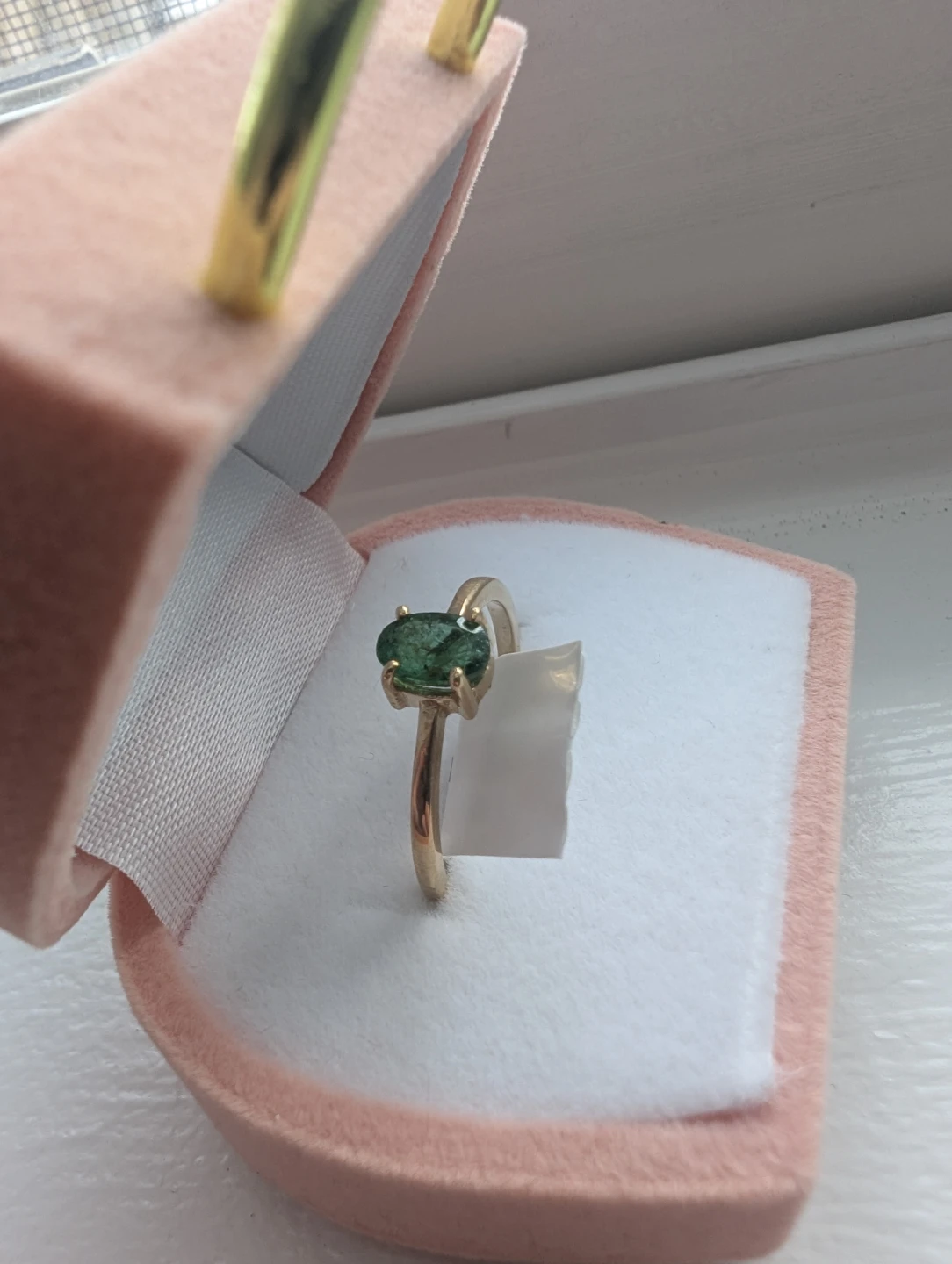 Brand New 10K Yellow Gold Emerald Ring For Sale - photo 5