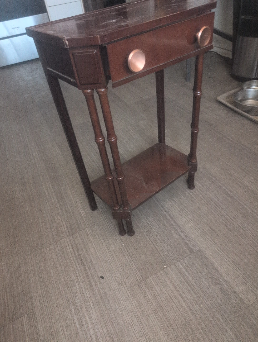 Wooden Accent Table with Drawer