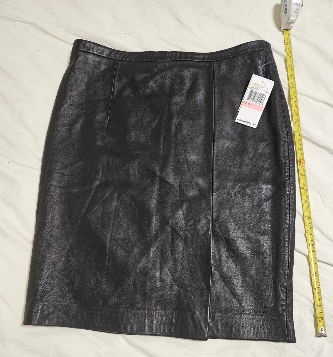 michael kors genuine leather skirt