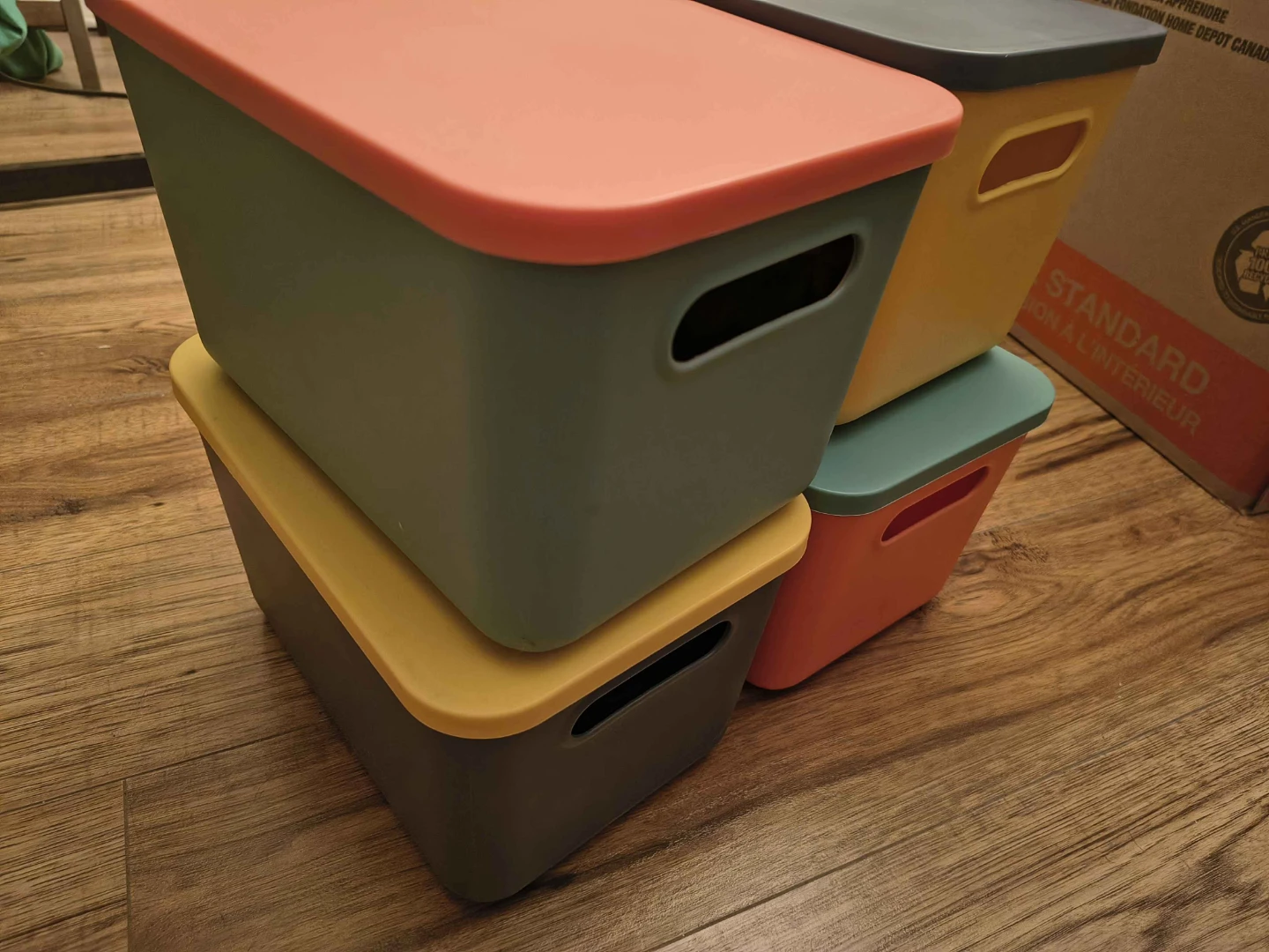 Storage Bins with Lids (Set of 4)