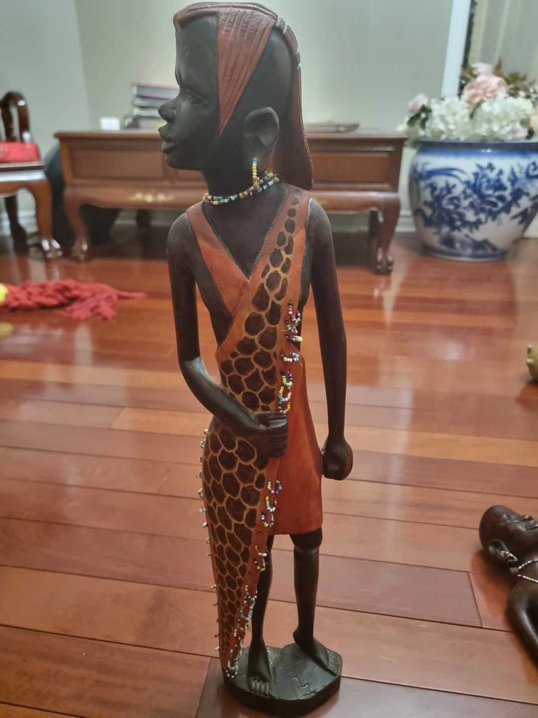 Wooden Carved Figurine of Woman - photo 2