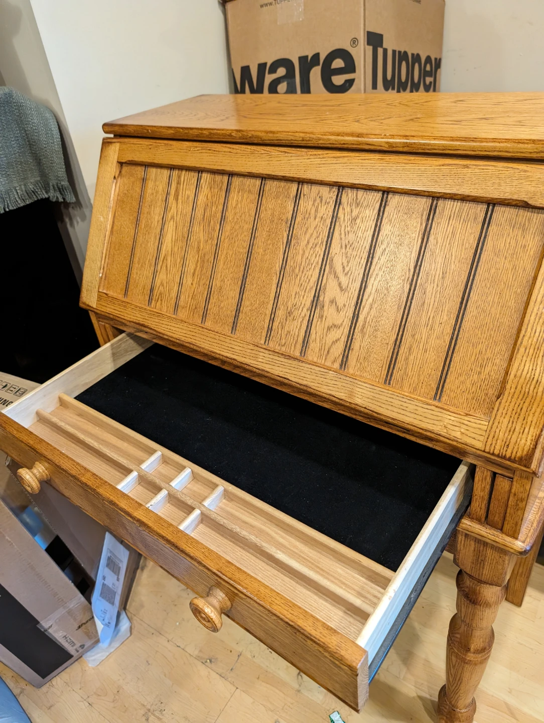 Vintage Oak Secretary Desk - photo 5
