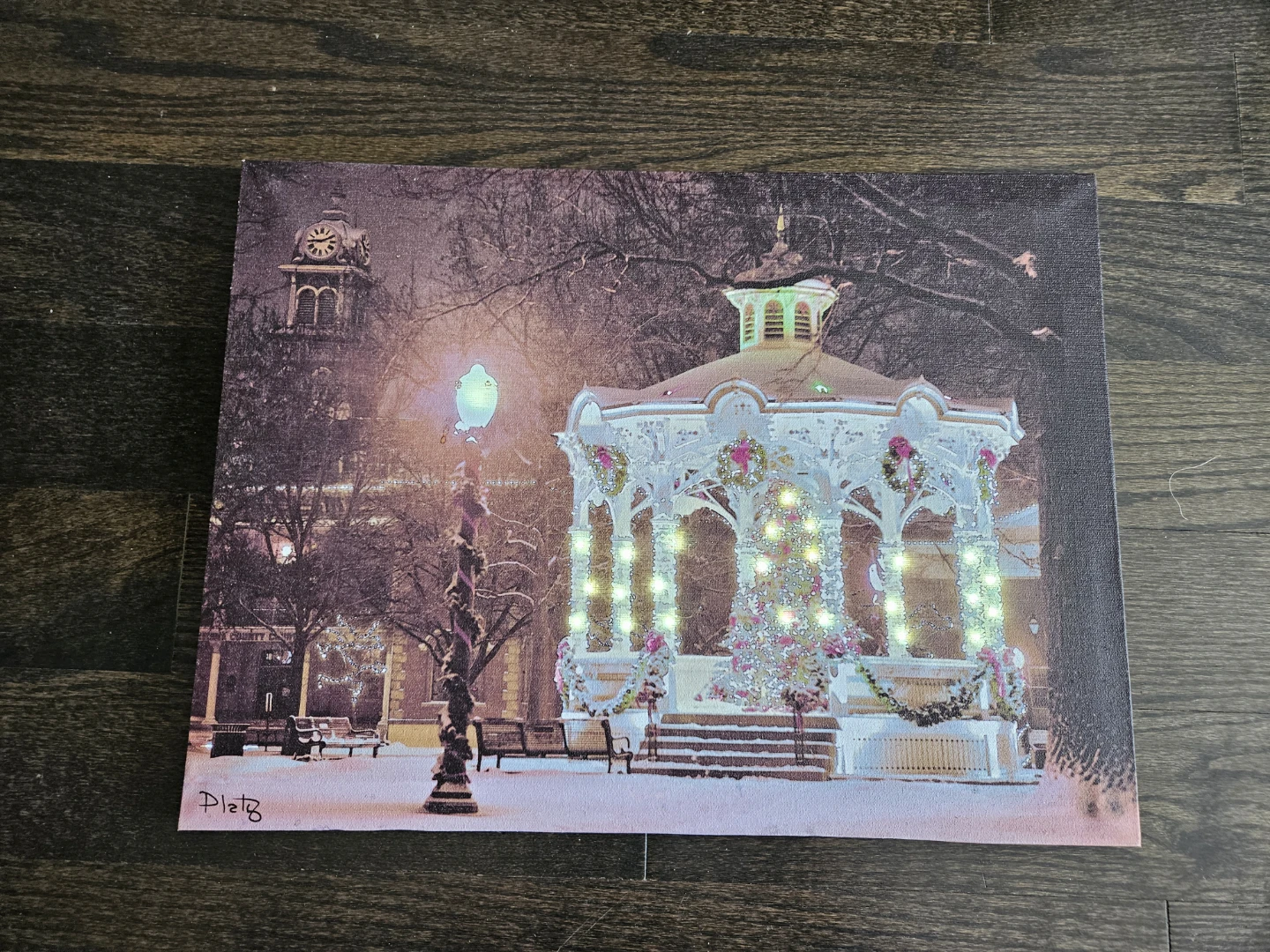 Winter Gazebo Print with Lighting Feature
