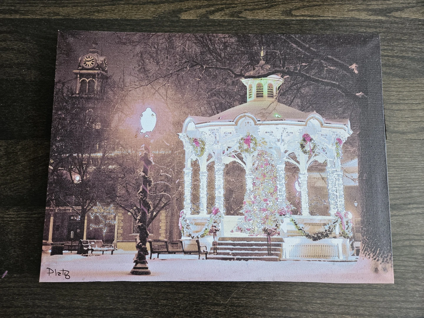 Winter Gazebo Print with Lighting Feature - photo 2
