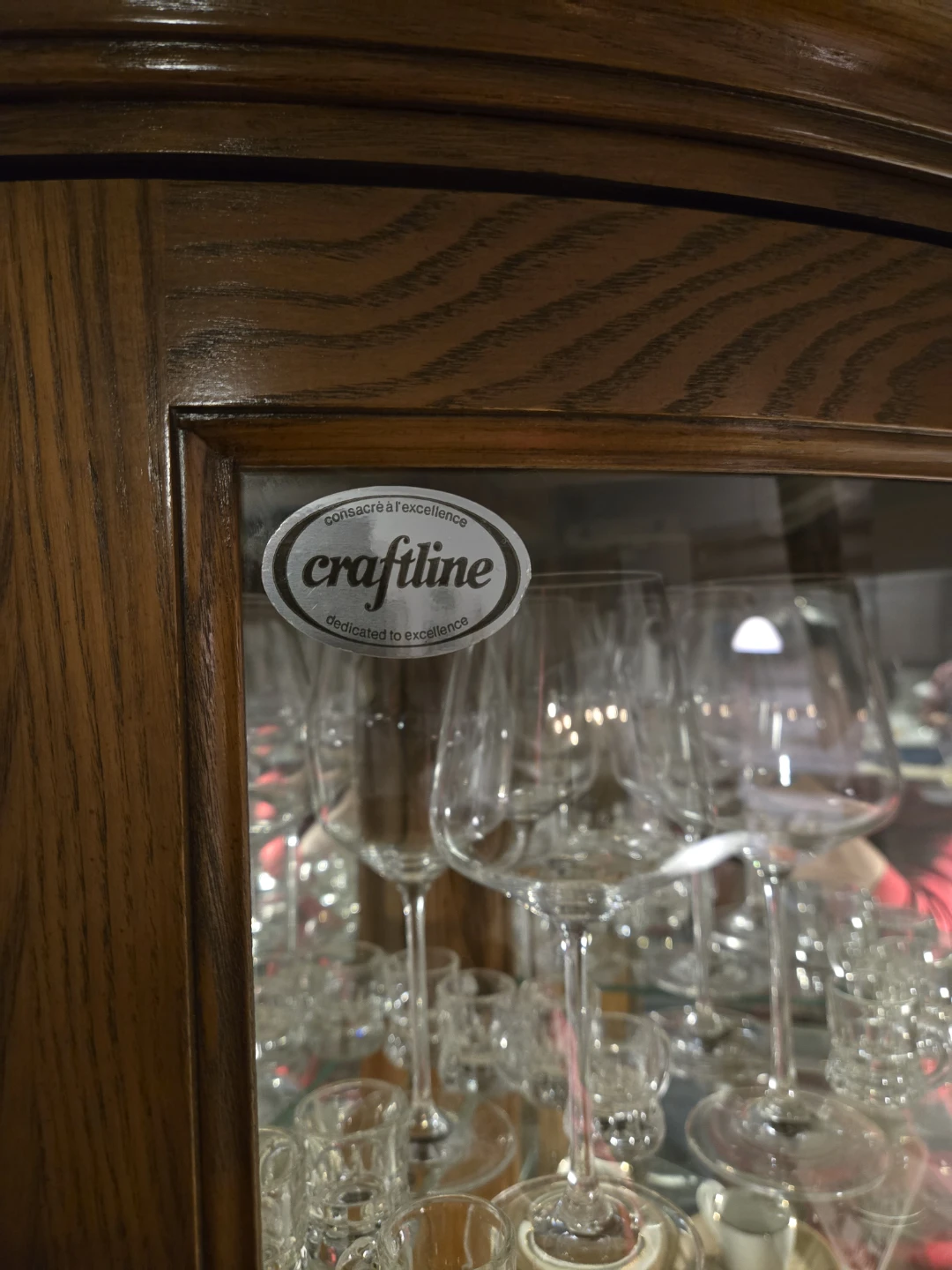Craftline Corner Curio Cabinet with Glass Display - photo 3