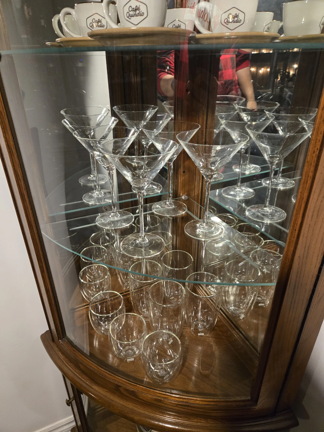 Craftline Corner Curio Cabinet with Glass Display - photo 4