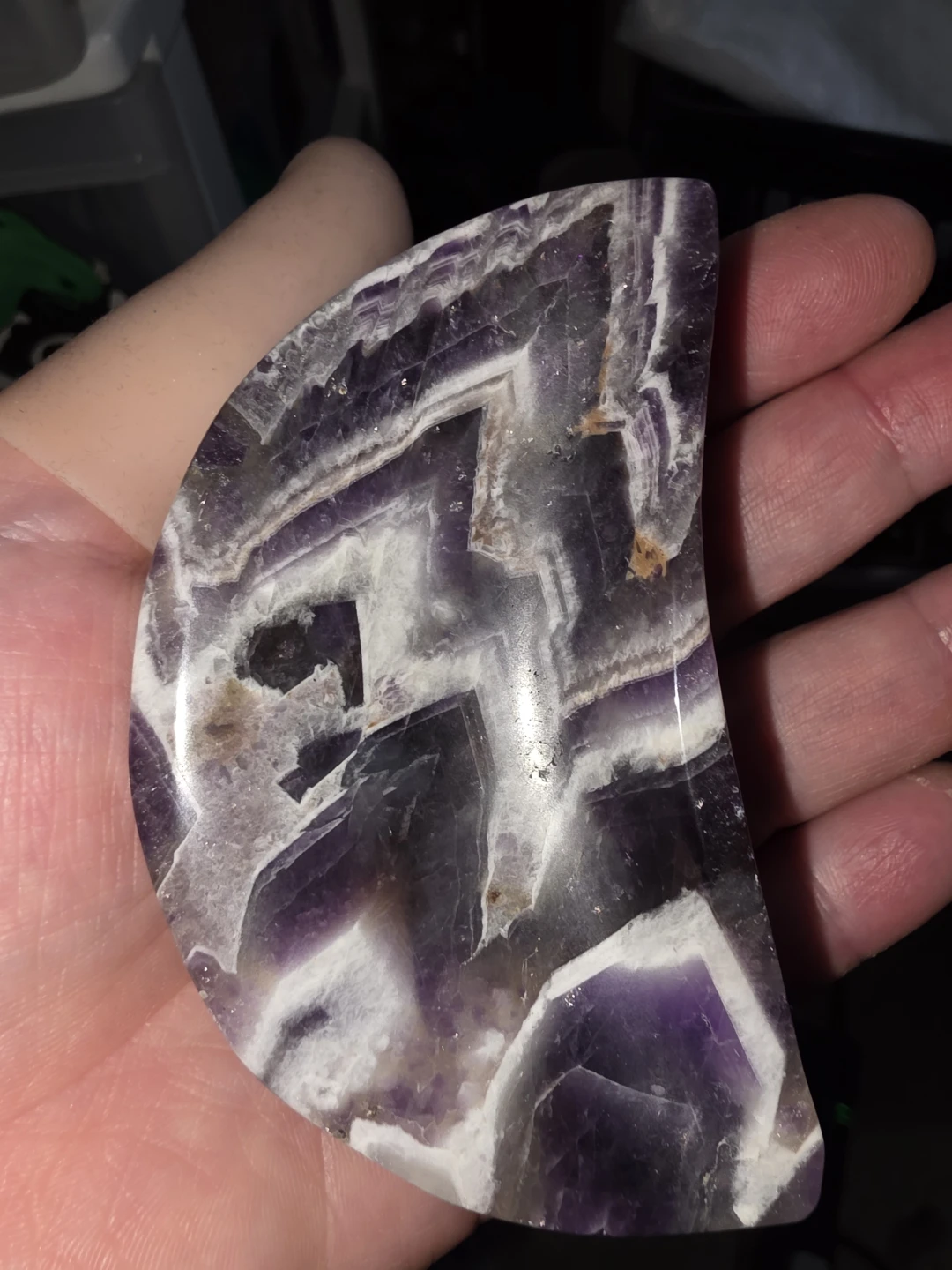 Dream amethyst trinket moon dish