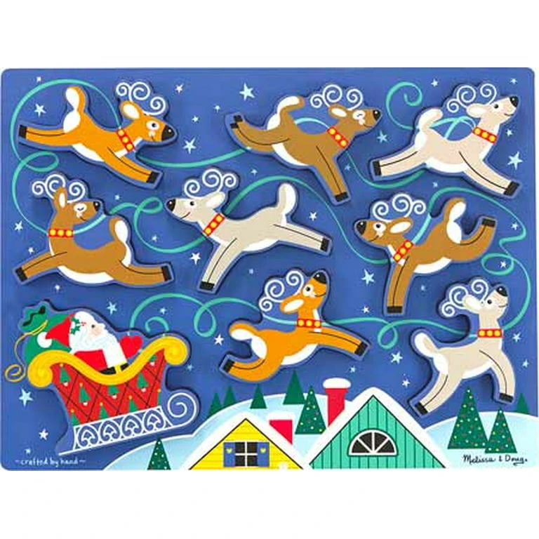 Melissa & Doug Reindeer Chunky Wooden Puzzle (9 pcs) - photo 2