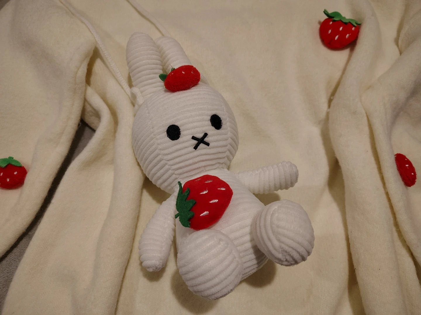 Miffy Cream Sweater with Strawberry Appliqués - photo 2