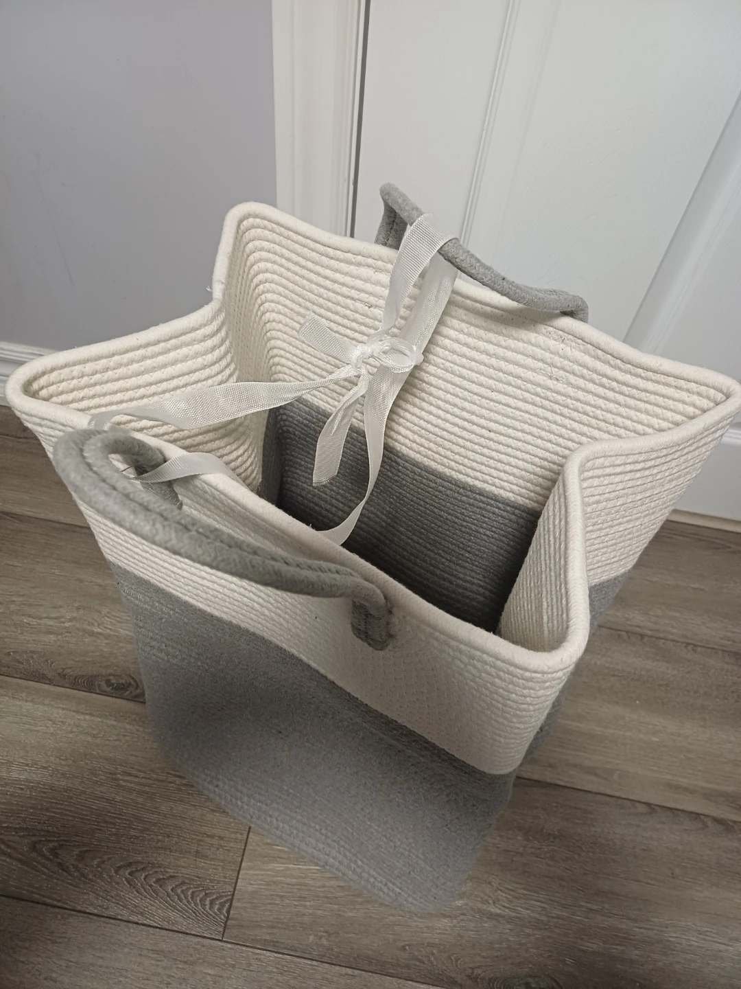 Woven Rope Laundry Basket with Handles - photo 3