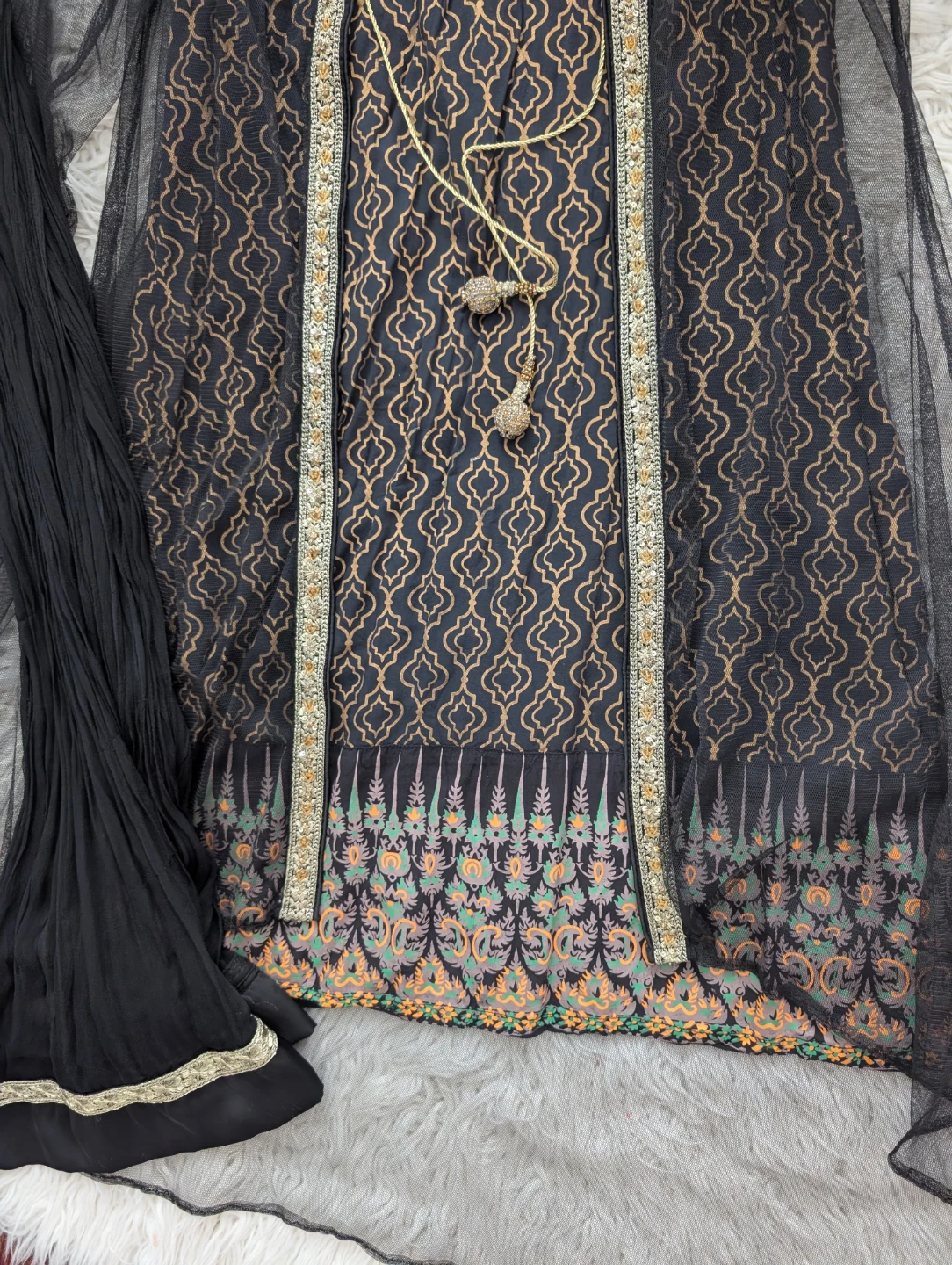 Rubashka Black dress with Net Overlay - photo 5