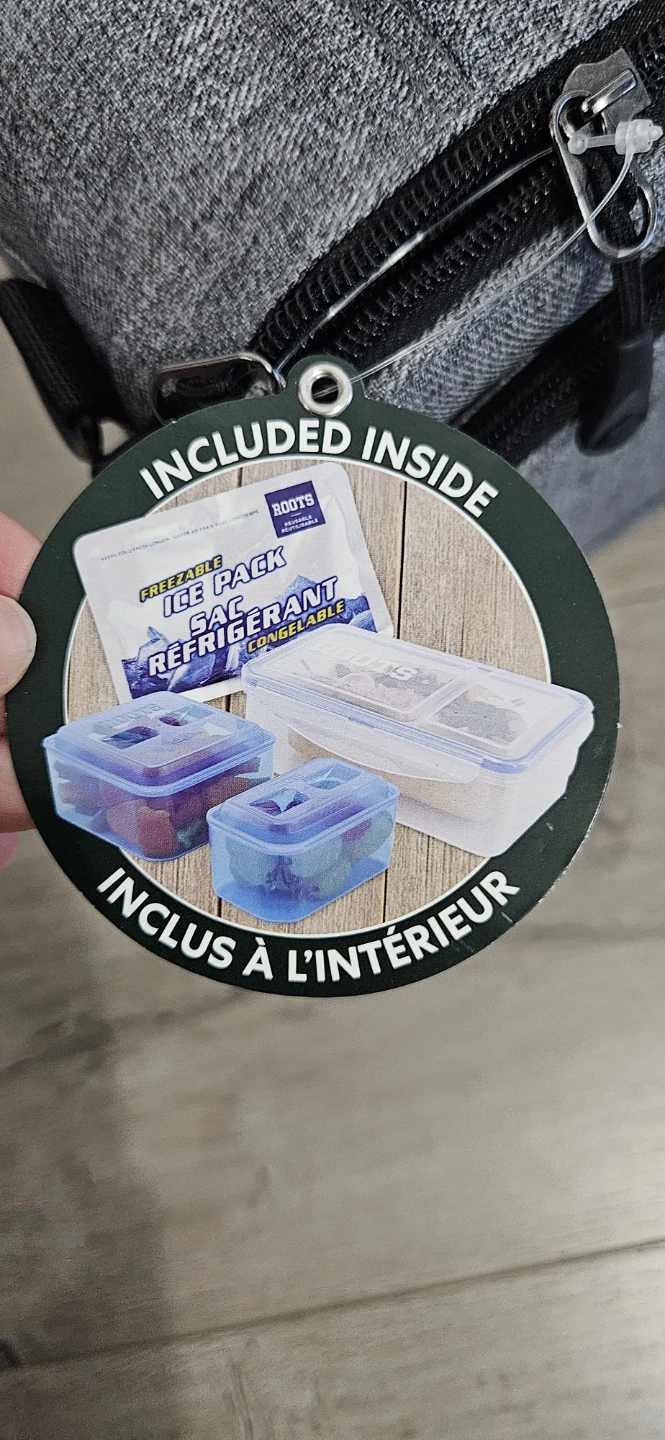 NEW Roots Insulated Lunch Bag with Containers & Ice Pack - photo 2