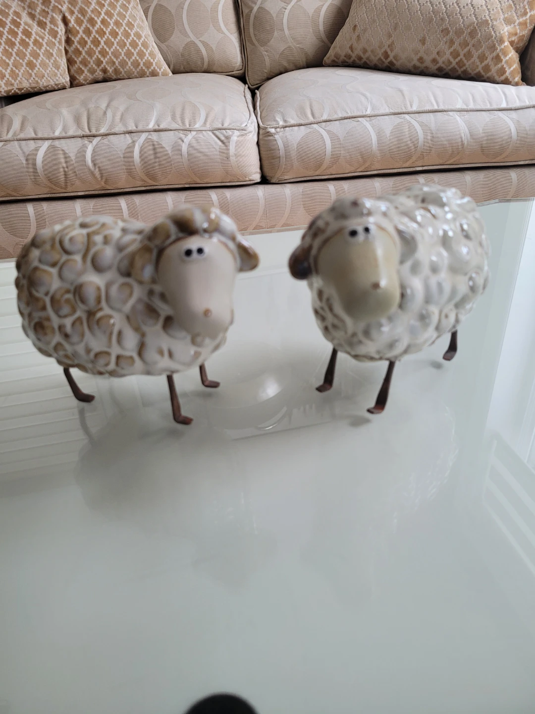 Vintage Whimsical Ceramic Sheep Figurines (Set of 2) - photo 5