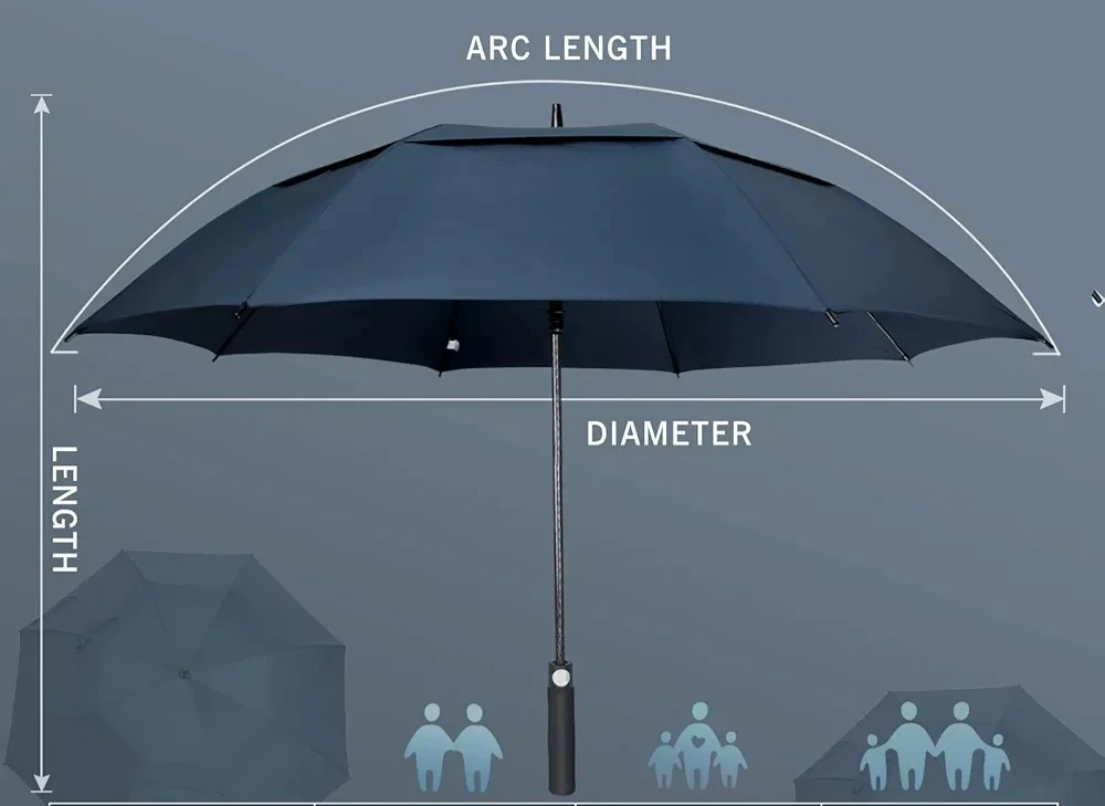 Blue Golf Umbrella - 68 Inch Canopy - photo 4