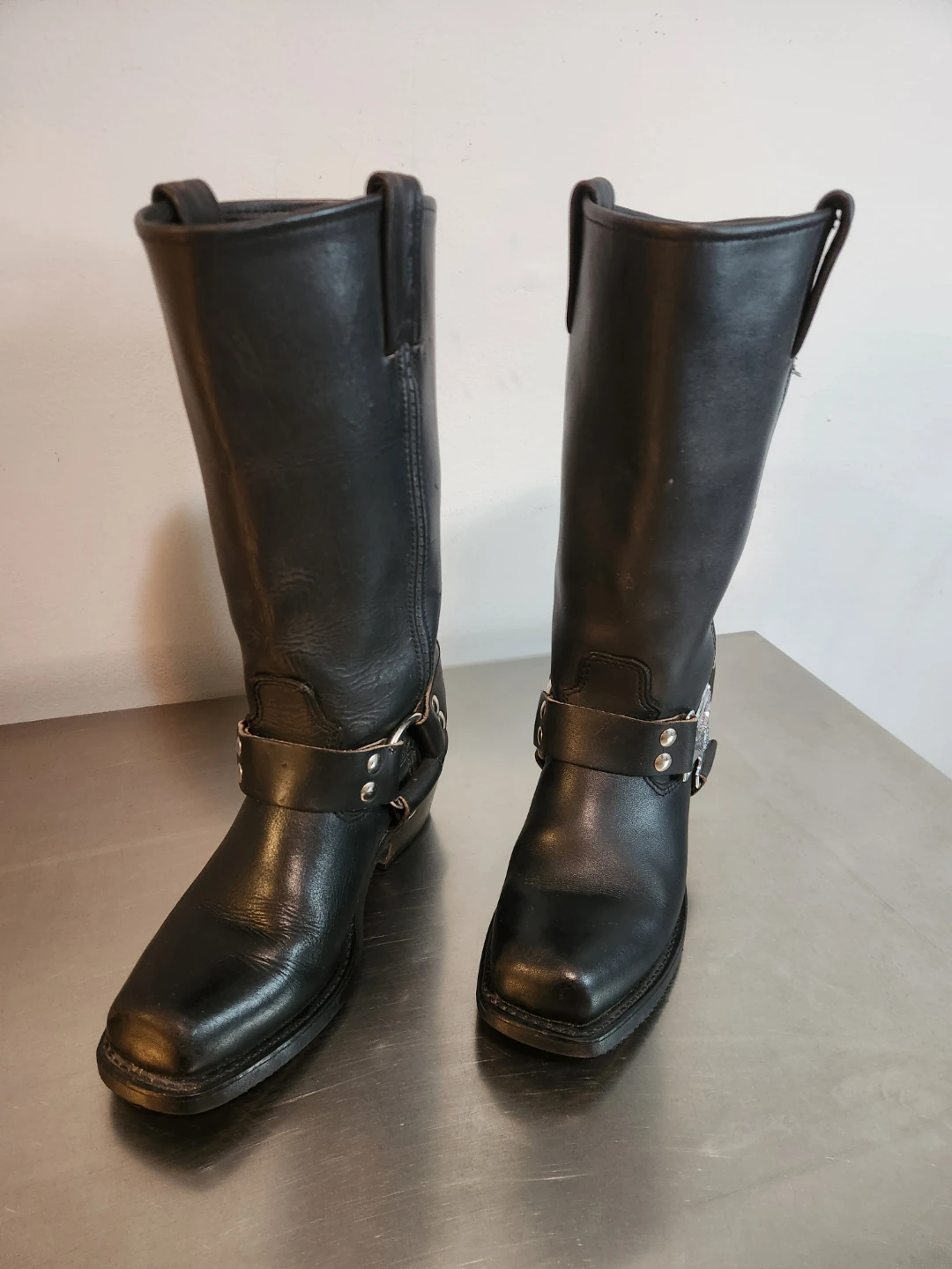 Harley-Davidson Black Leather Boots Size 6 - photo 2