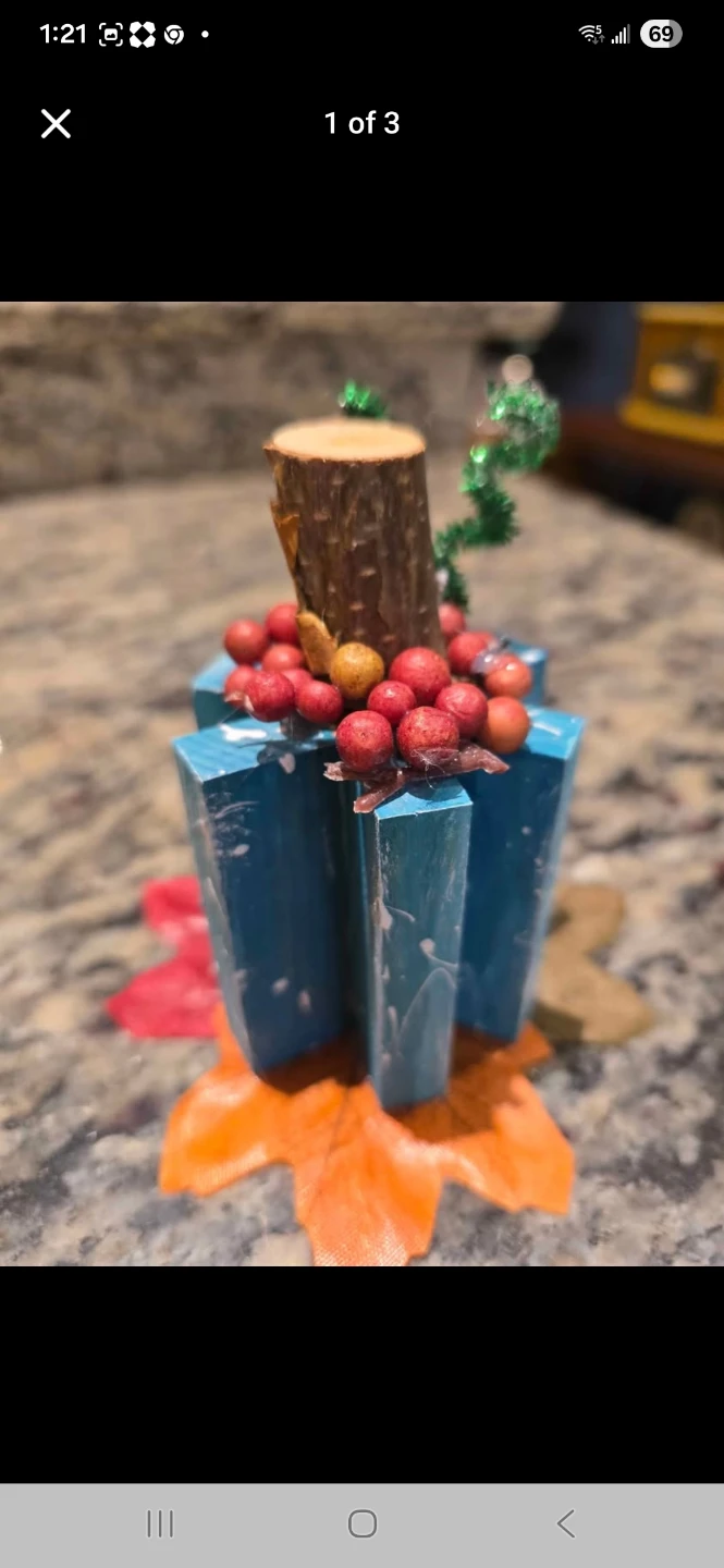 Wooden Fall Decor Pumpkin