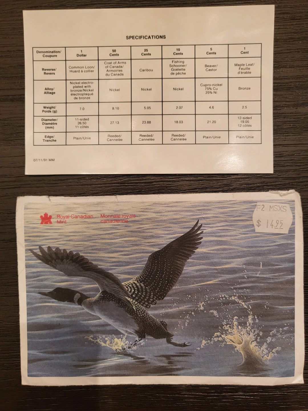 Canadian 1992 Royal Mint Coin Set - photo 3
