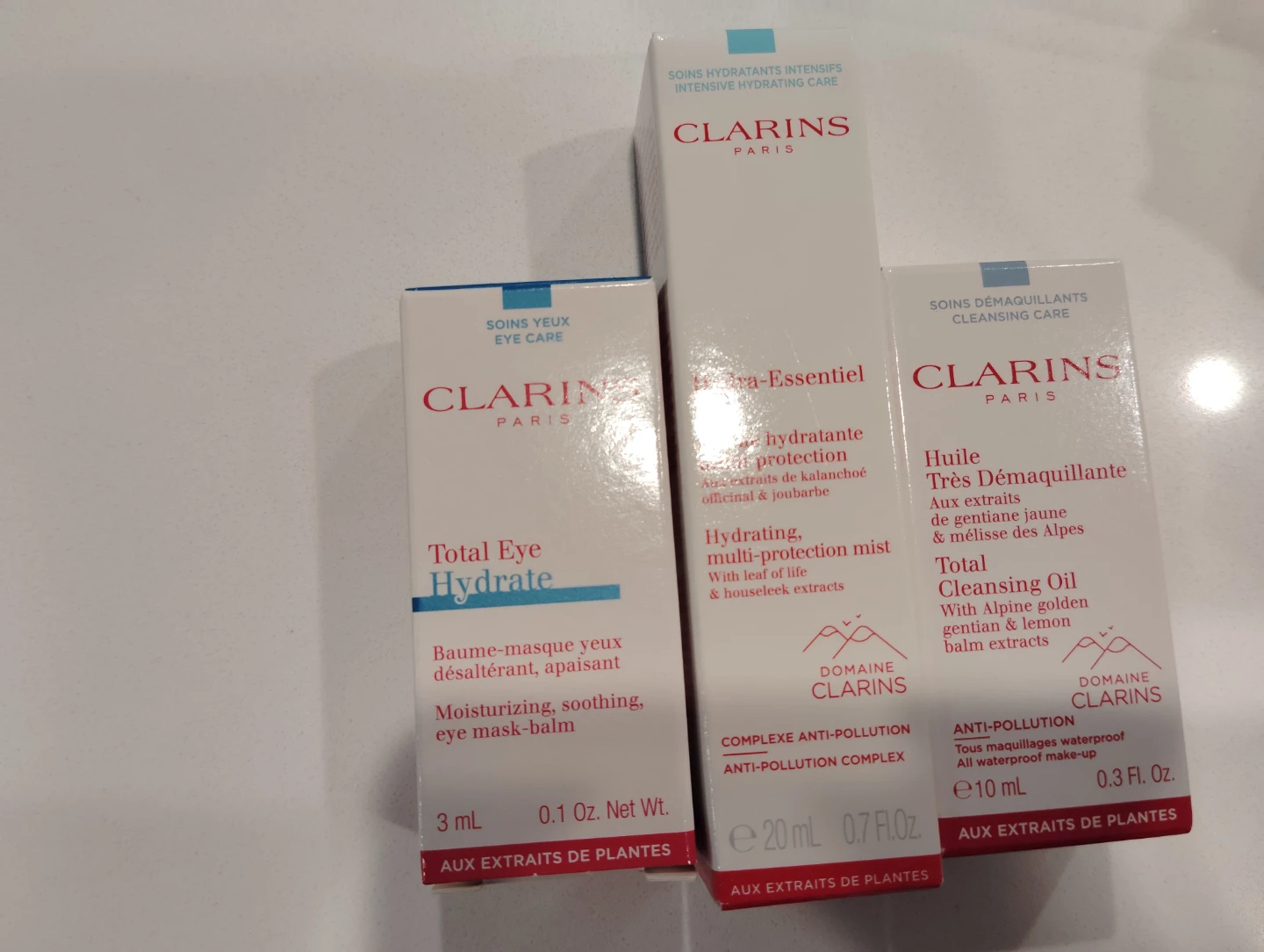 Clarins Paris Travel-Sized Hydration & Cleansing Trio