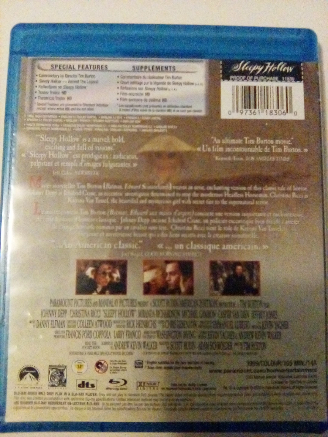 Sleepy Hollow Blu-ray - photo 2