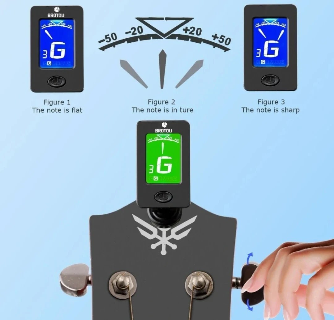 Brotou Clip-On Digital Electronic Guitar Tuner - photo 3