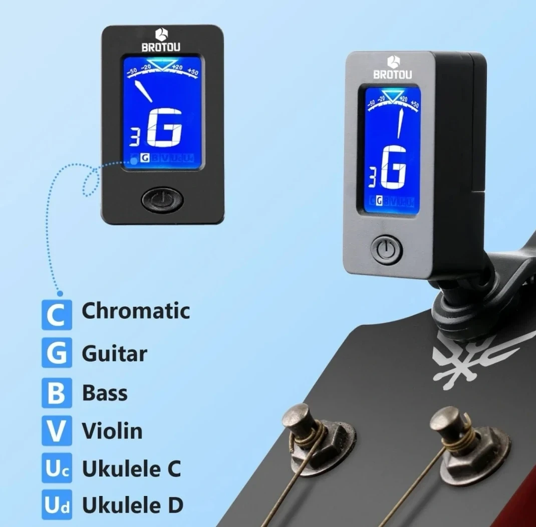 Brotou Clip-On Digital Electronic Guitar Tuner - photo 4