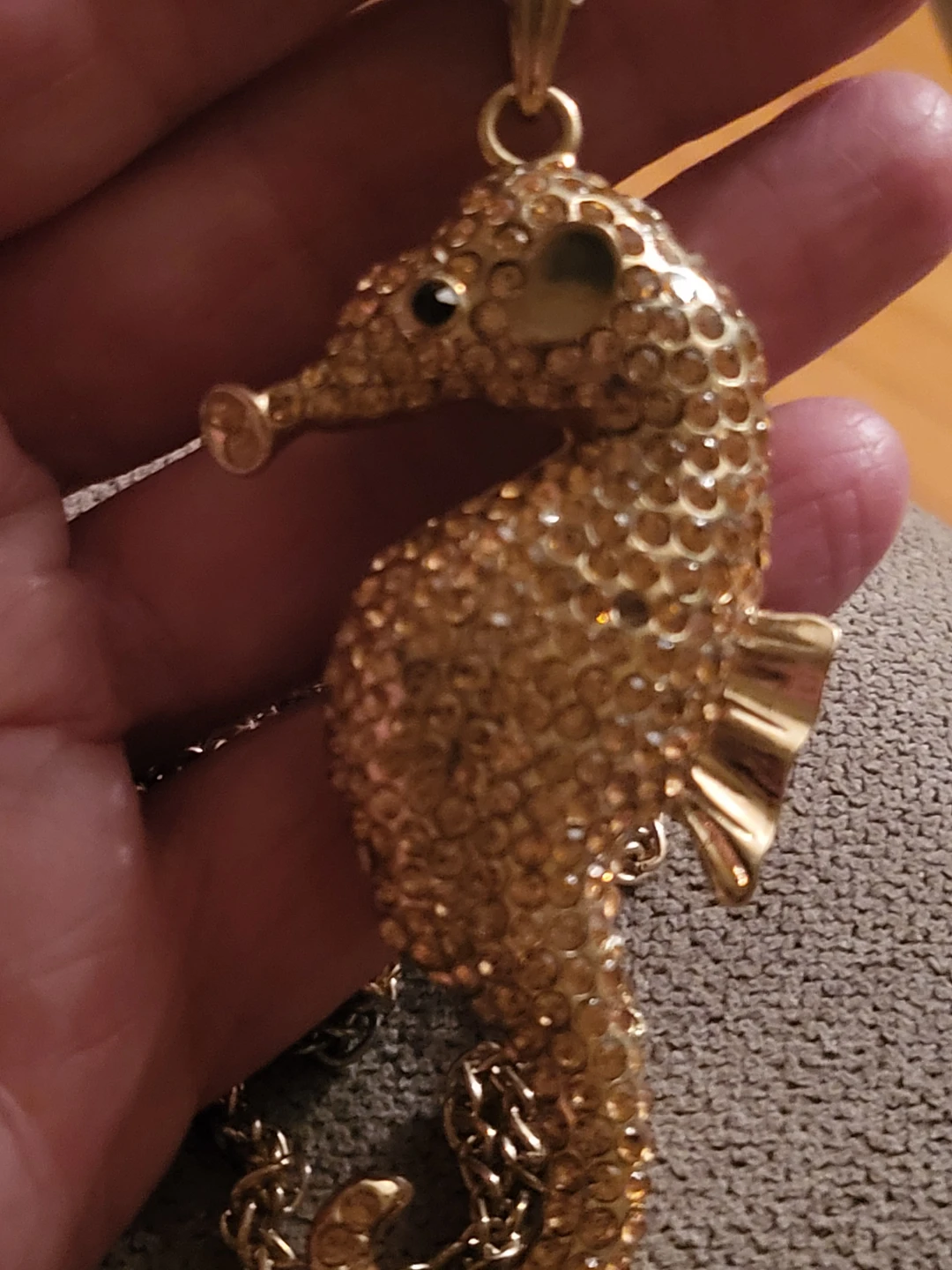 Gold Seahorse Pendant Necklace - photo 2