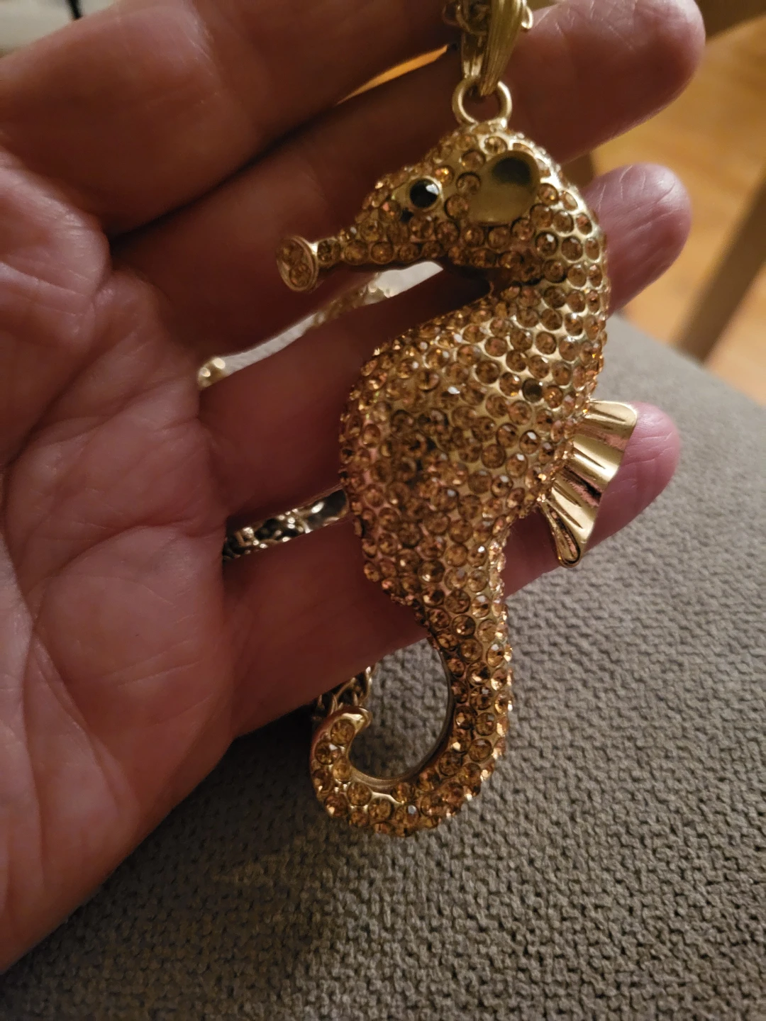 Gold Seahorse Pendant Necklace - photo 3
