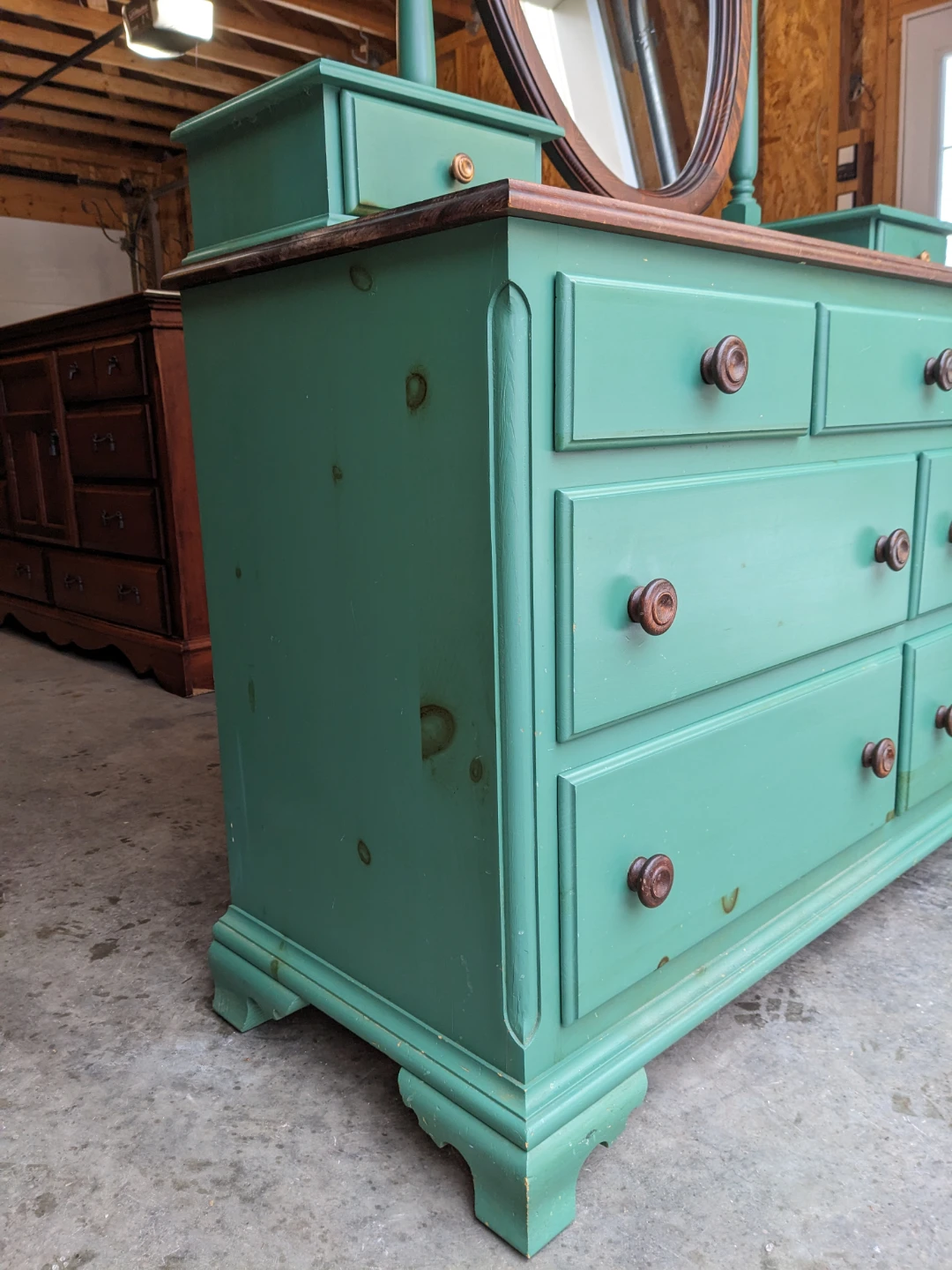 Farmhouse Dresser/Vanity Combo in Pine - photo 5