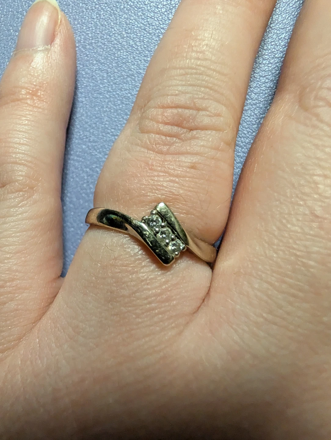 14K White Gold Ring with Diamonds - photo 2