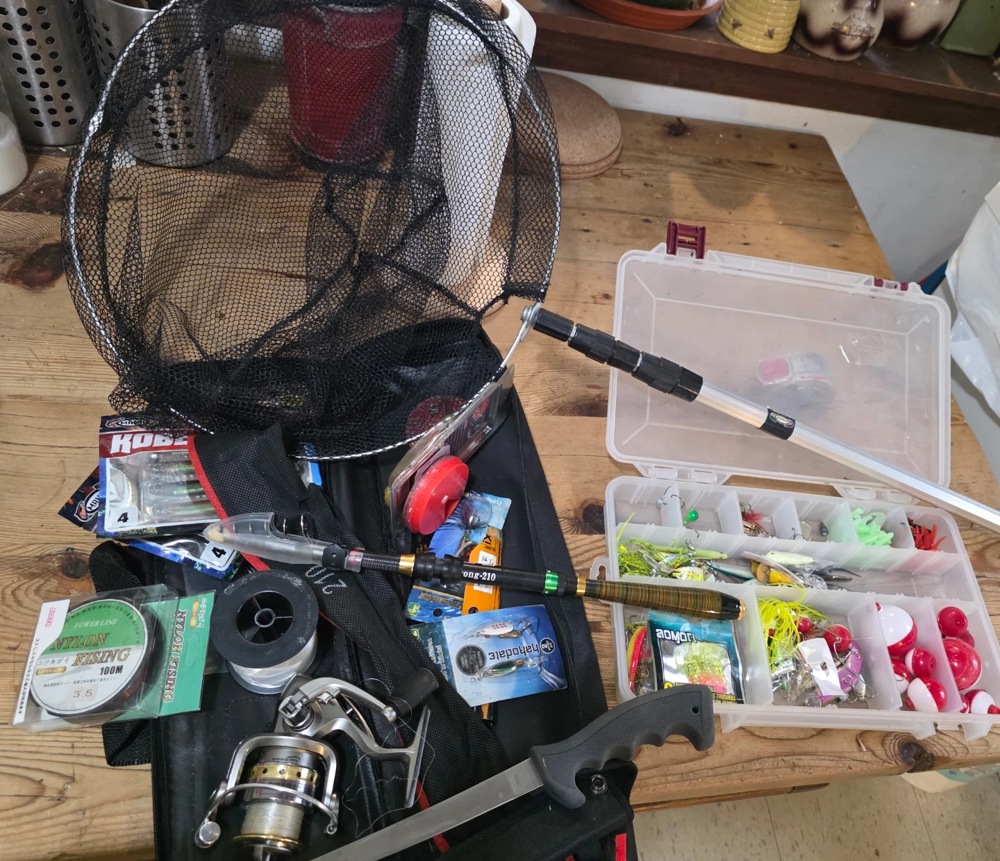 Fishing Rod, Reel, Tackle Box and Accessories Bundle