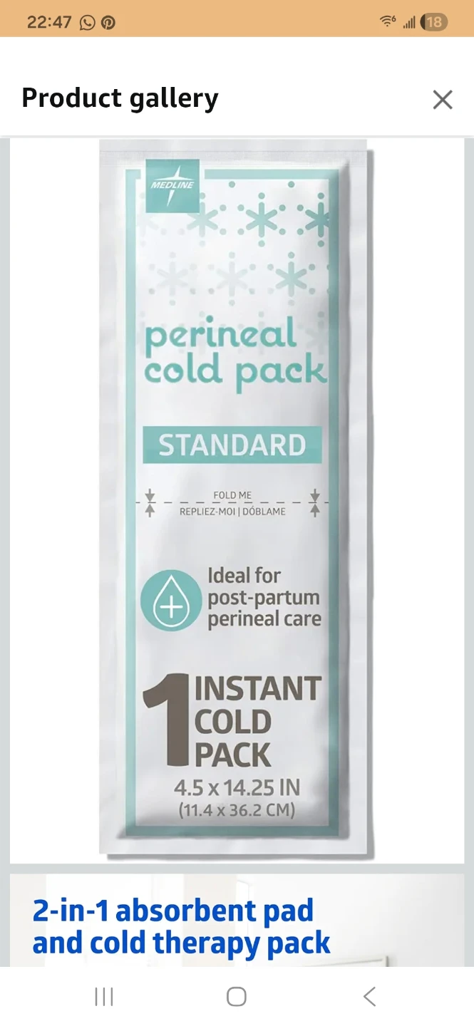 Medline Perineal Cold Packs for Postpartum Care (24 Count)