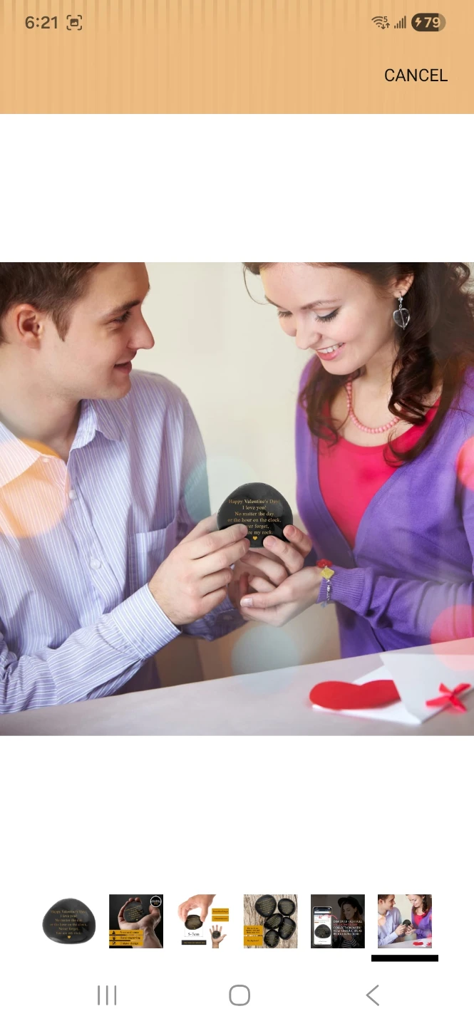 Engraved Valentine's Day Stone - photo 5