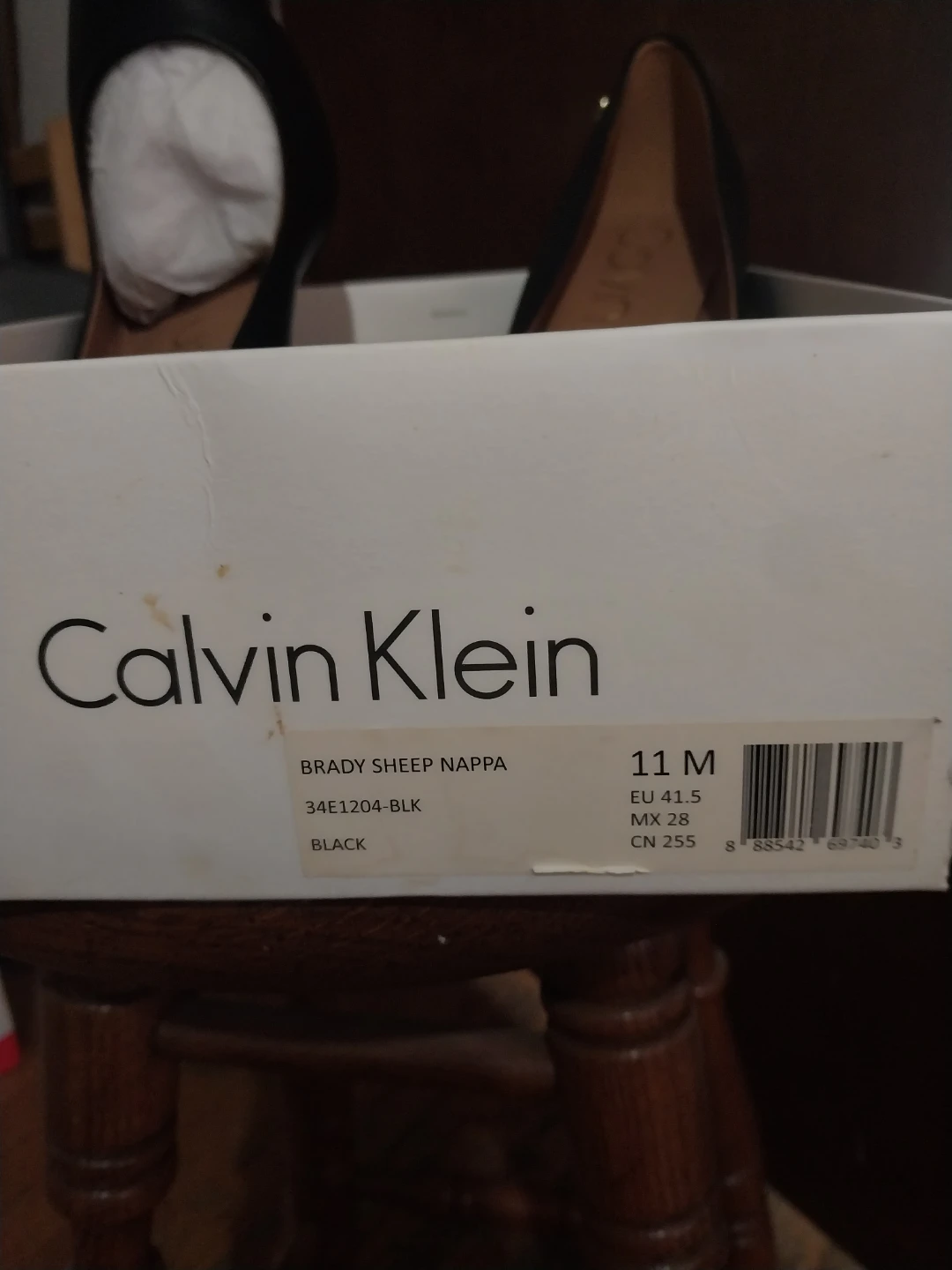 Calvin Klein Black Brady Sheep Nappa Heels - Size 11 M / EU 41.5