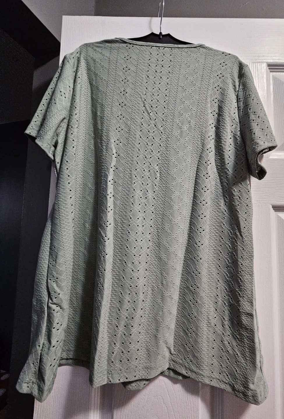 New women's Green Eyelet Top - Polyester/Spandex Blend - photo 3
