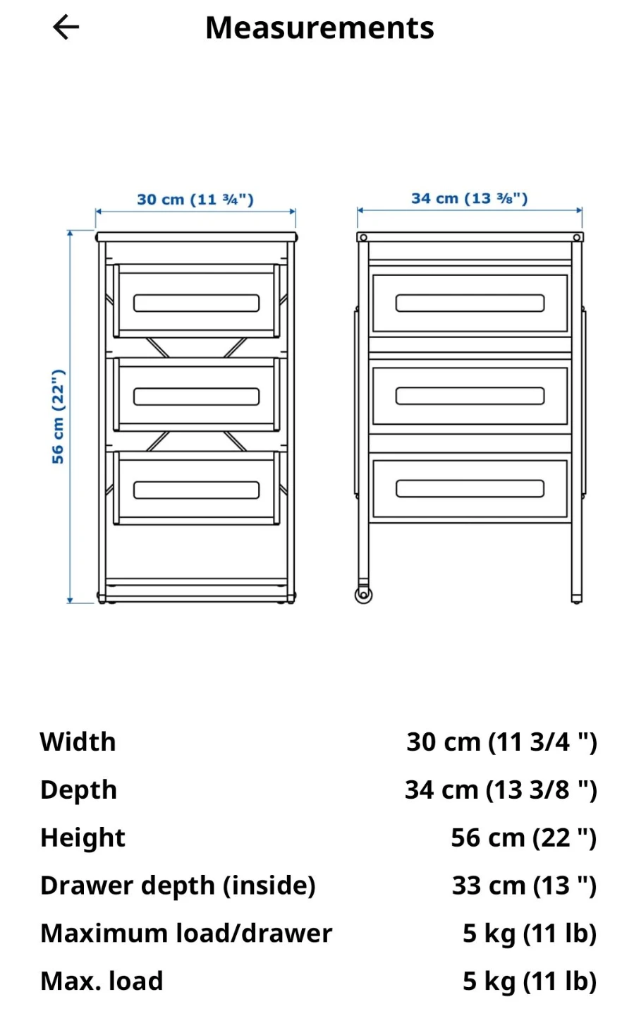 IKEA LENNART 3-Drawer Unit - photo 3