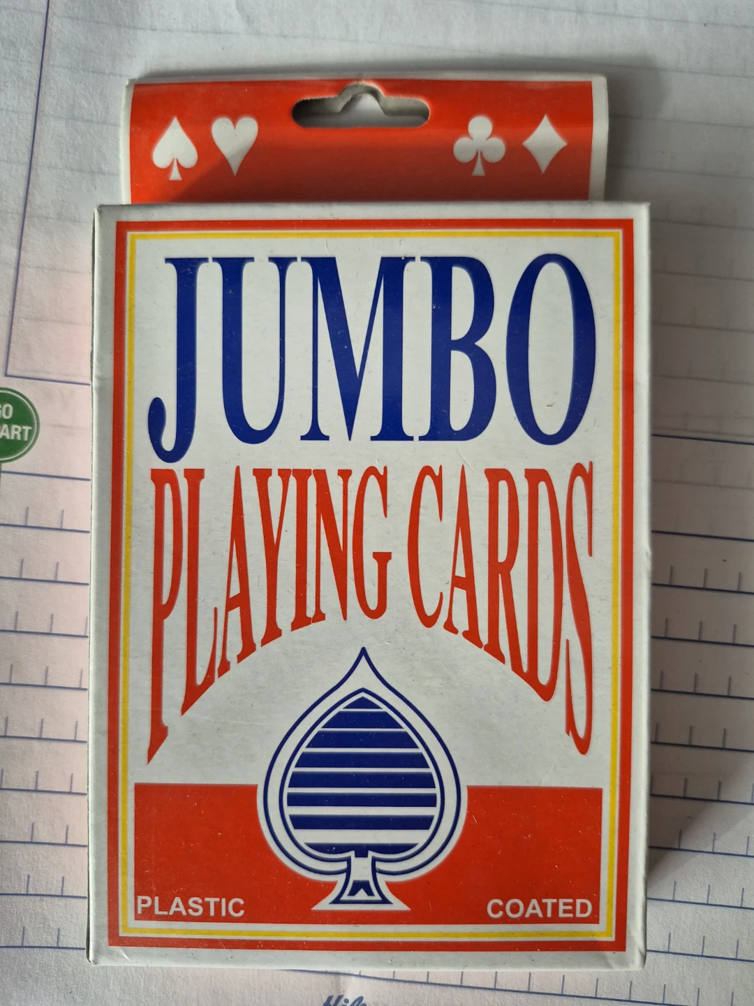 Jumbo Playing Cards - Plastic Coated