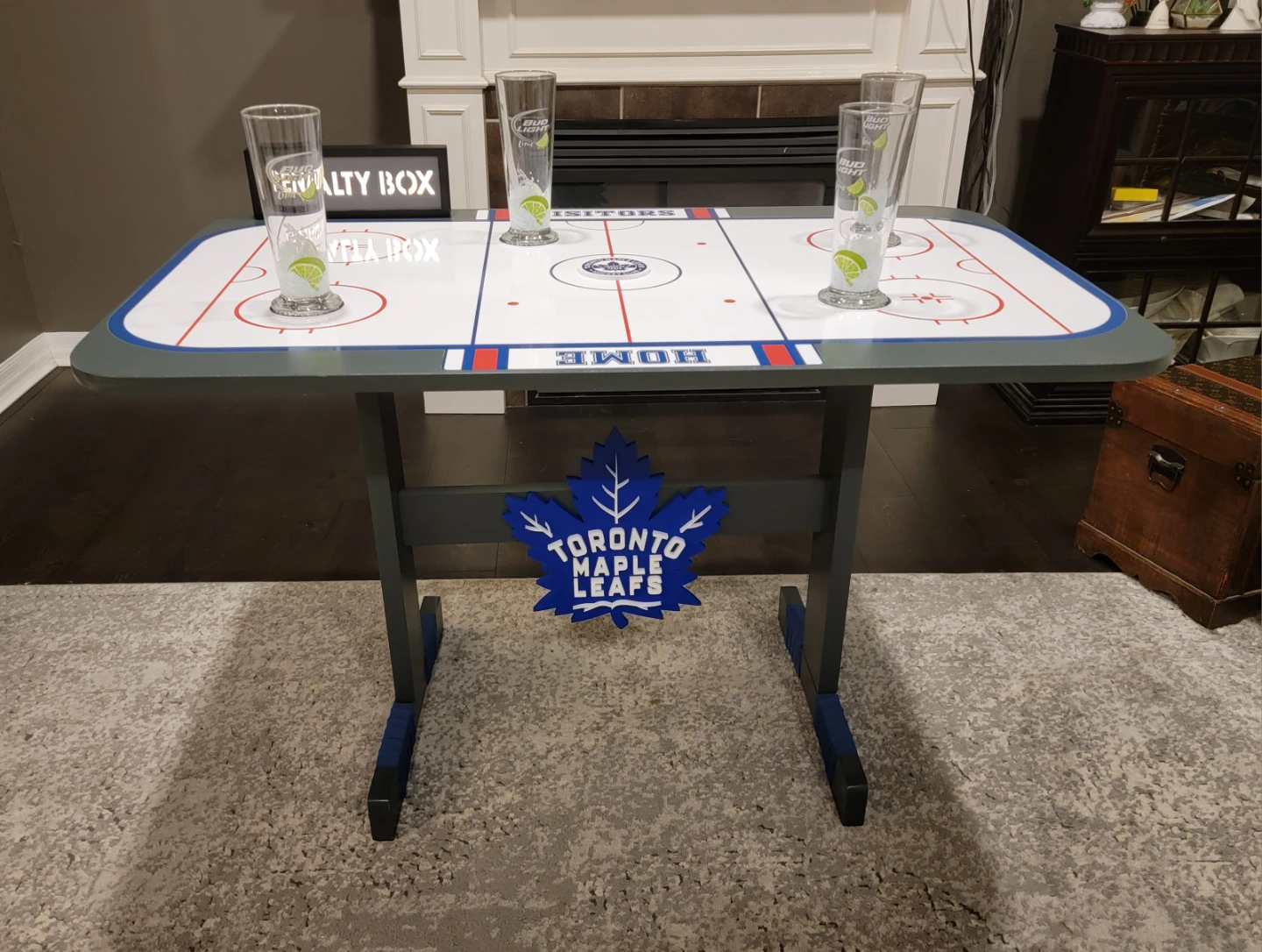 Multi use Hockey Theme Table with Penalty Box Light - photo 5