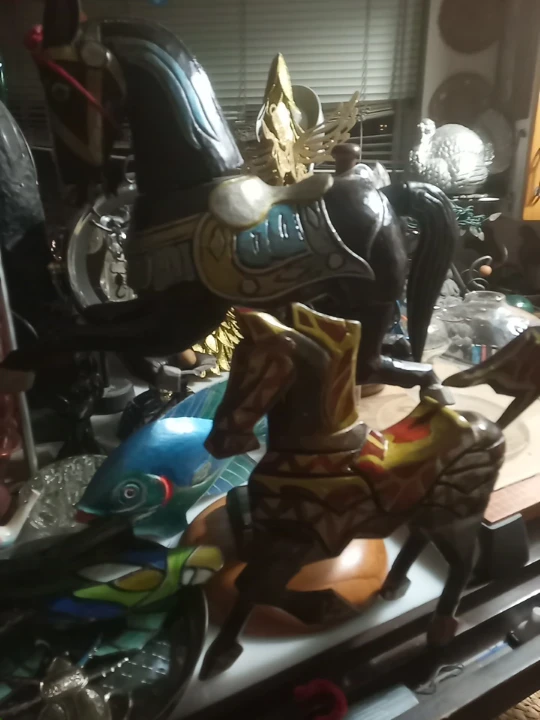 Wooden Carousel Horse Decor