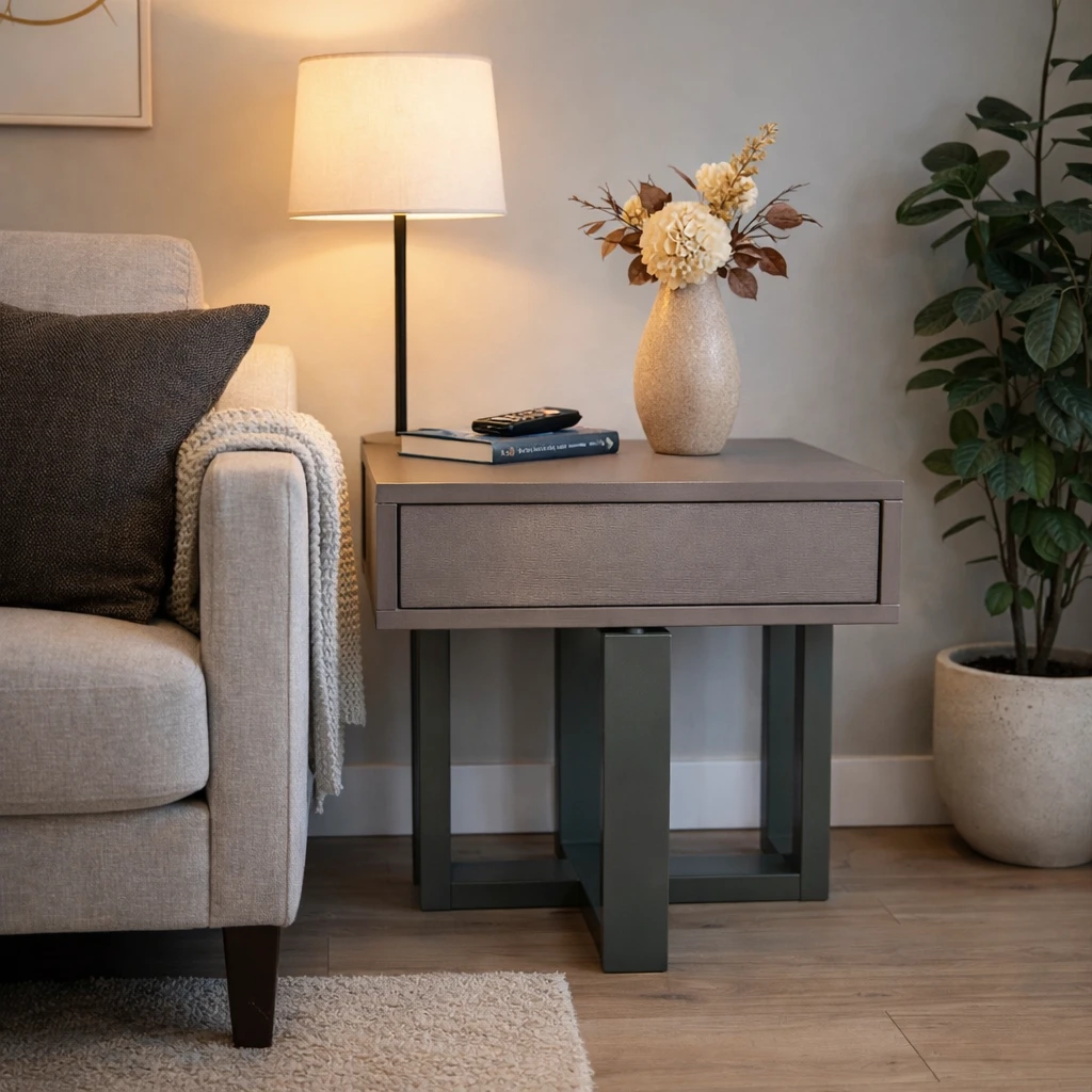 Hand-Painted Custom Side Table / Nightstand - photo 5