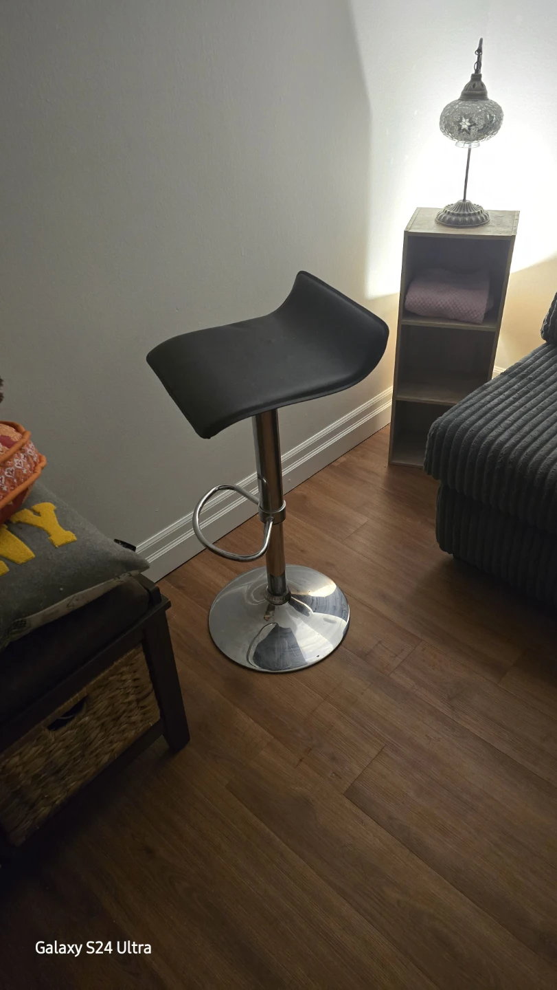 Adjustable Black Bar Stool - photo 4