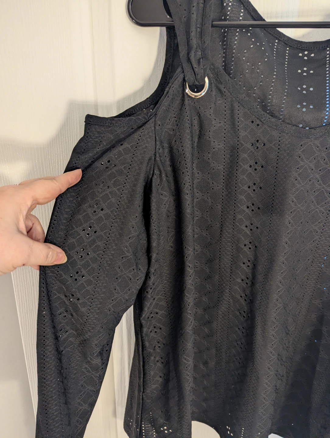 Black Cold Shoulder Top - photo 2
