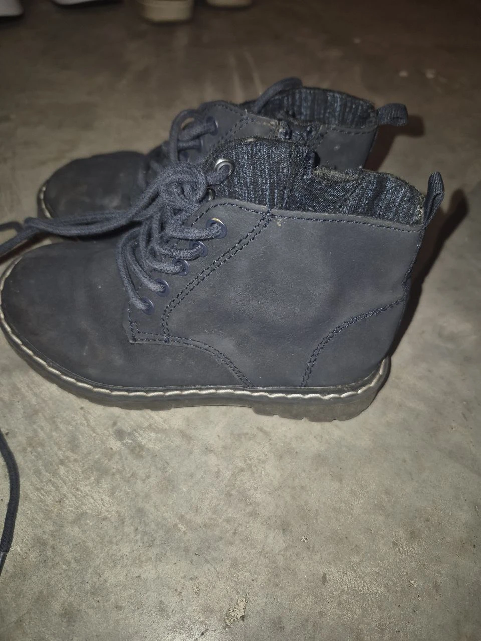 Zara Baby Dark Blue Lace-Up Boots Size 23 - photo 2
