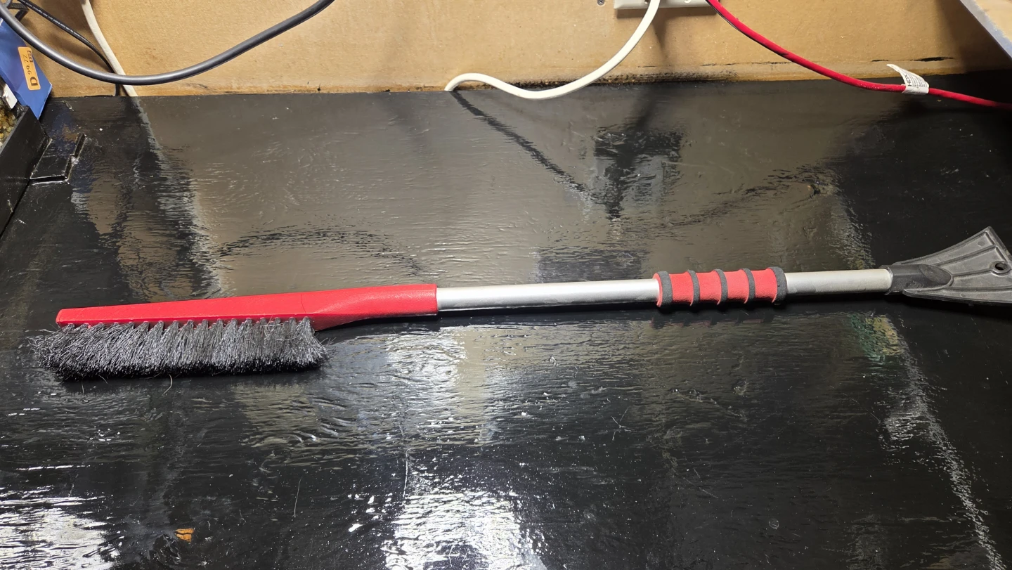 Red and Silver Snow Brush and Ice Scraper