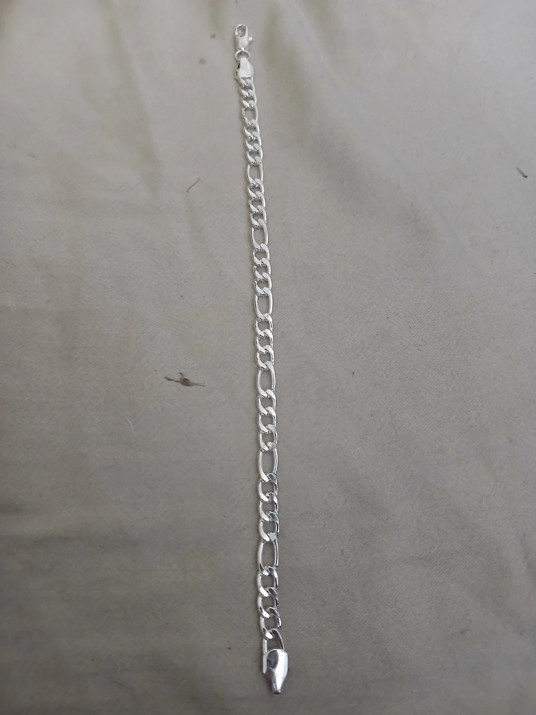 925 Silver Figaro Chain Bracelet - photo 4