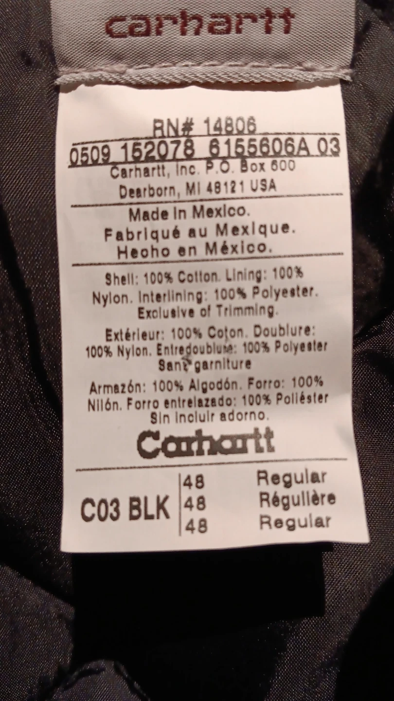 Carhartt R02 BLK Bib Overalls & Jacket - photo 2