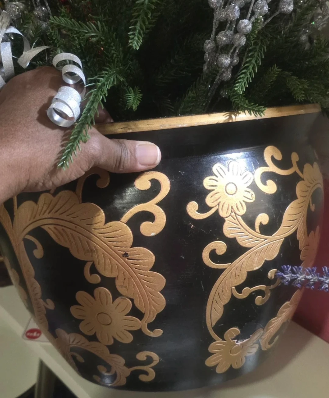 🥕antique Solid Decorative Black and Gold centerpiece - photo 2