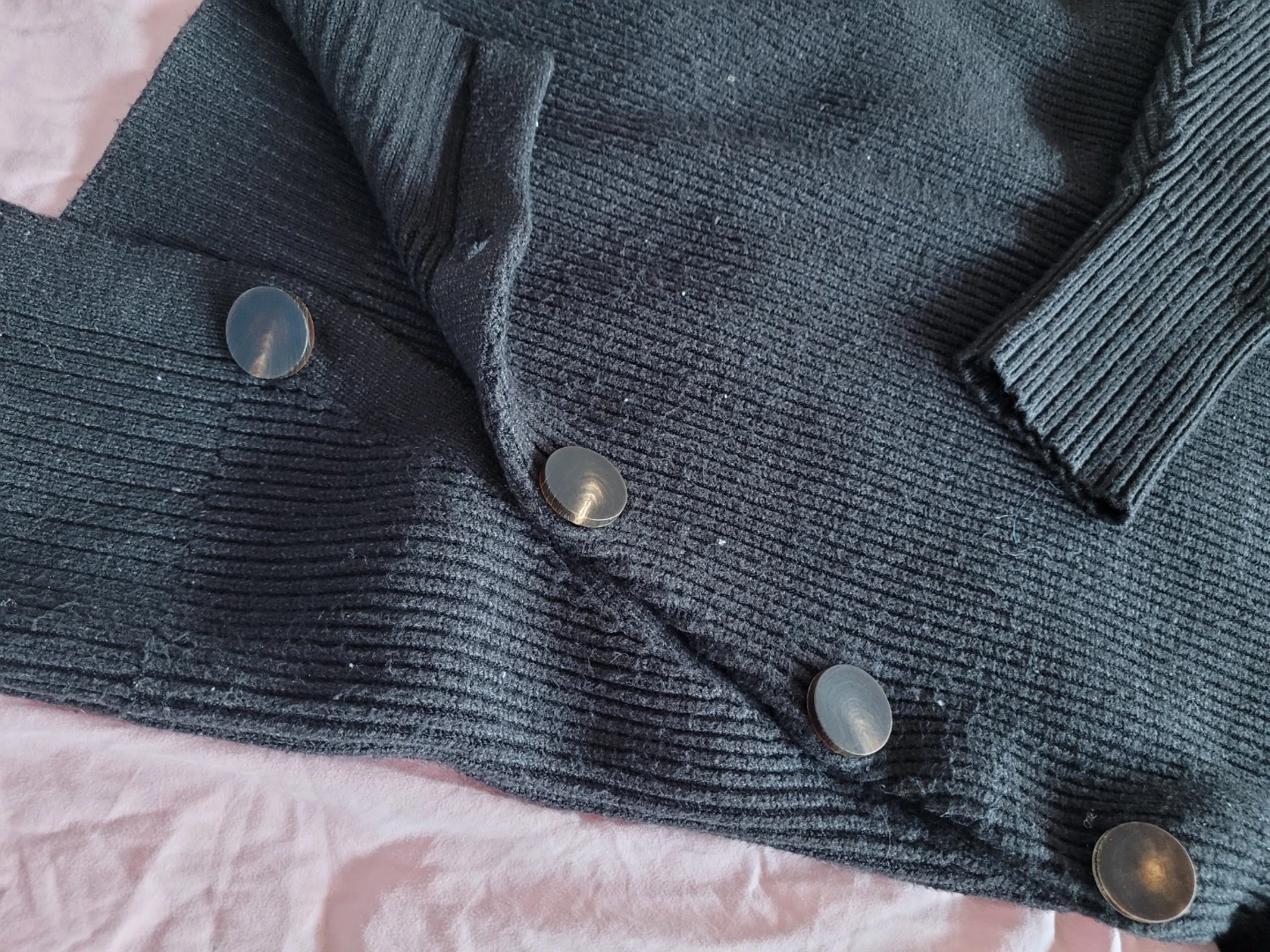 Charcoal brown asymetrical sweater - photo 3