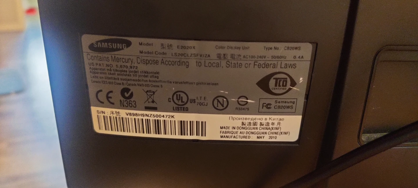 Samsung SyncMaster E2020X 20" LCD Monitor - photo 2