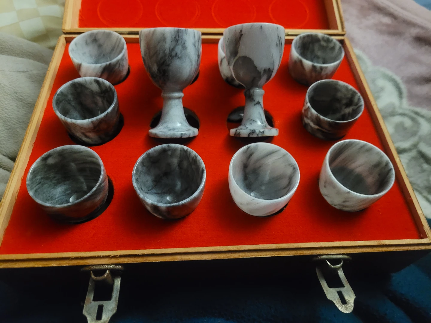 Marble Shot Glasses Set with Case 🏆