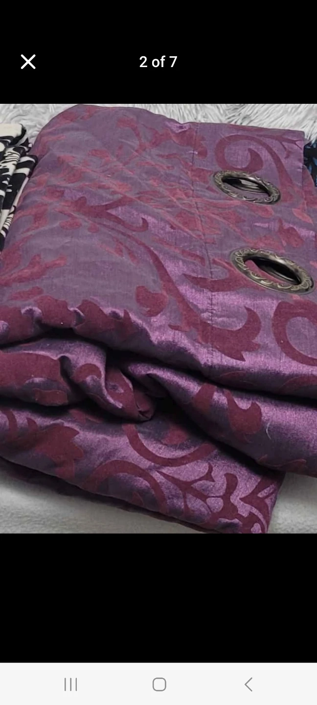 Purple Damask Curtains - photo 2